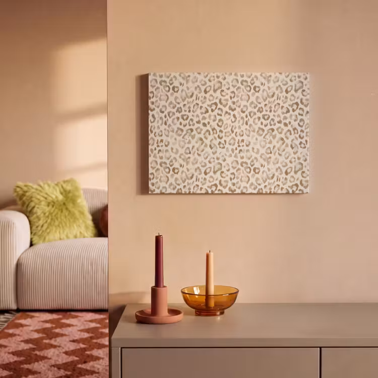 Akoestisch schilderij - Luipaard - Klassiek - Beige — 2