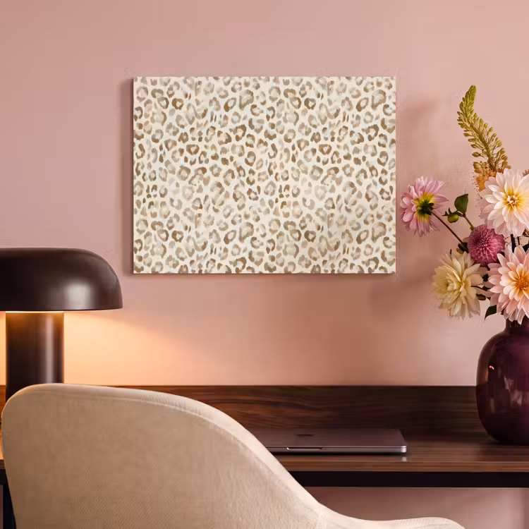 Akoestisch schilderij - Luipaard - Klassiek - Beige — 4