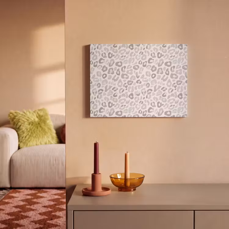 Akoestisch schilderij - Luipaard - Motief - Grijs — 2