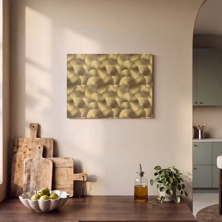 Akoestisch schilderij - Modern - Cirkel - Goud — 3