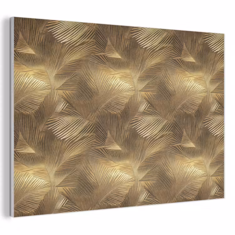 Akoestisch schilderij - Palm - Waaier - Goud — 1