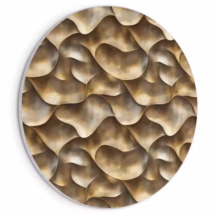 Akoestisch schilderij rond - Abstract - Antiek - Goud — 1