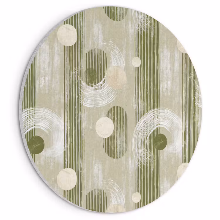 Akoestisch schilderij rond - Artistiek - Modern - Groen — 1