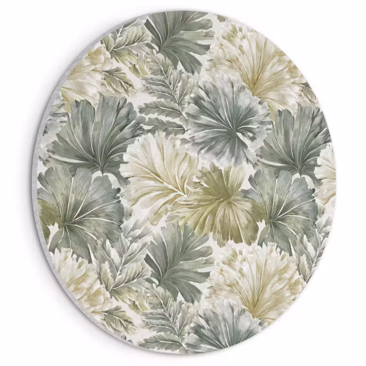 Akoestisch schilderij rond - Bladeren - Botanisch - Groen — 1