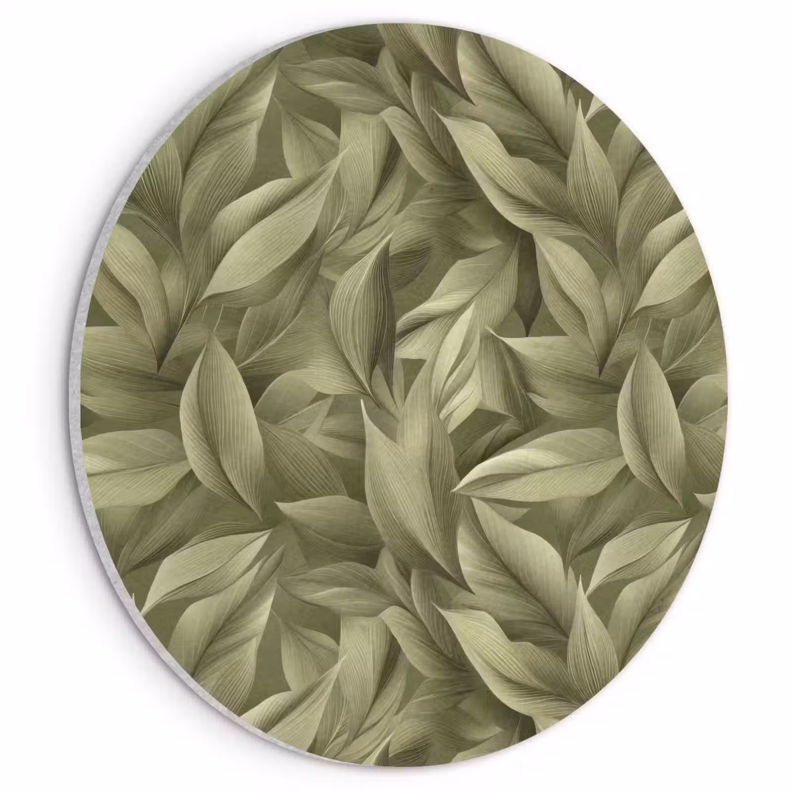 Akoestisch schilderij rond - Bladeren - Modern - Groen — 1