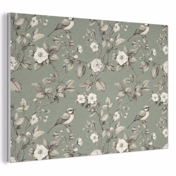 Akoestisch schilderij - Botanisch - Vogels - Groen — 1