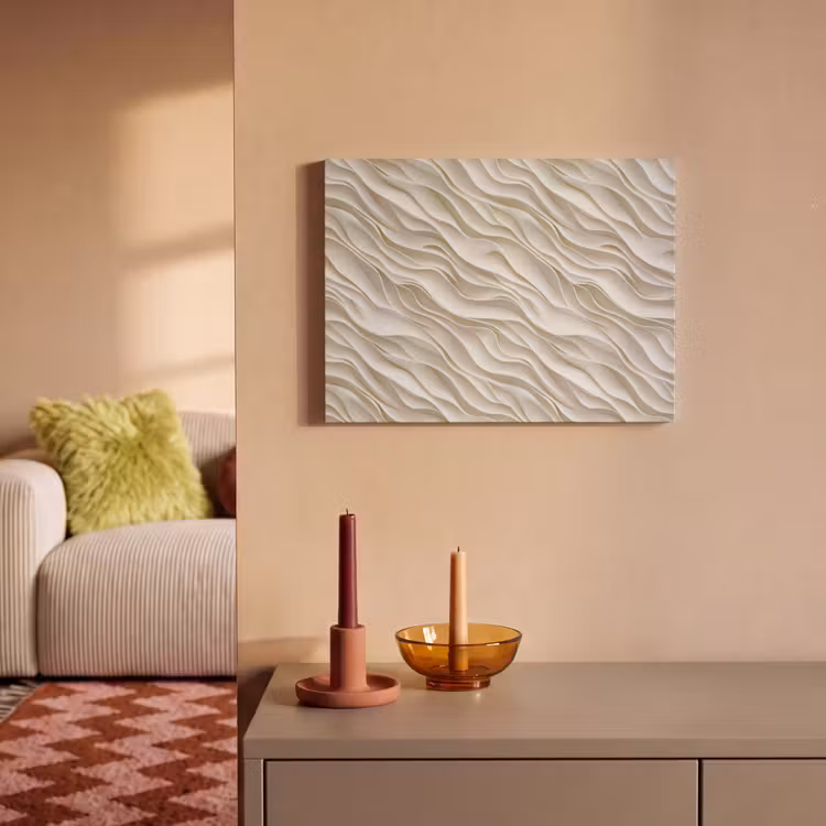 Akoestisch schilderij - Golven - Wit - Minimalistisch — 2