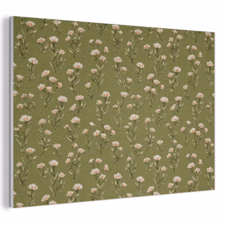 Akoestisch schilderij - Landelijk - Bloemen - Groen — 1