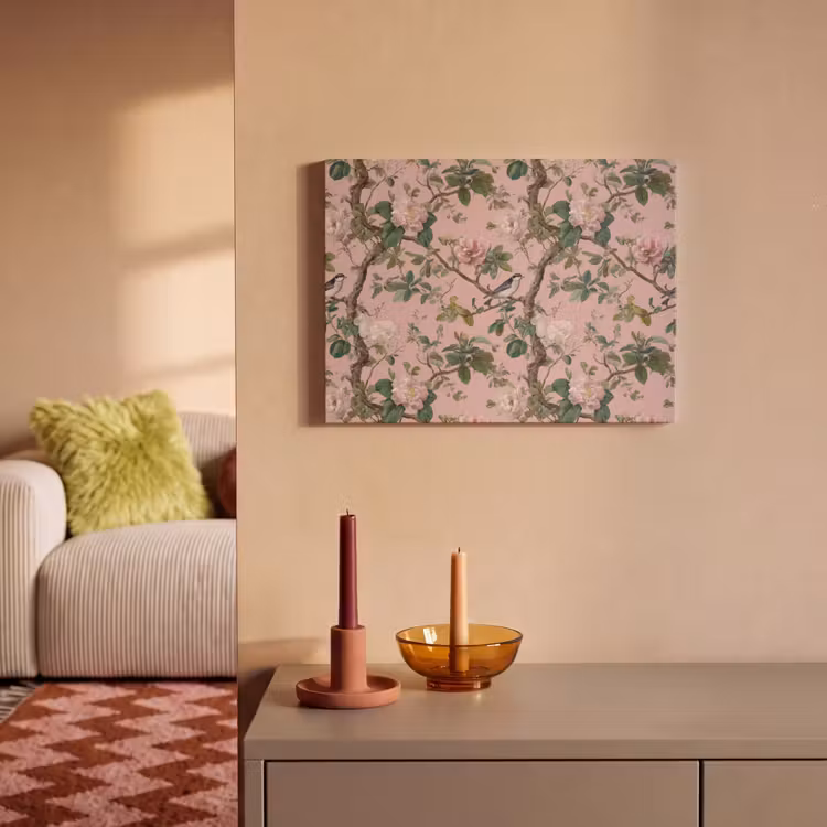 Akoestisch schilderij - Pioenrozen - Botanisch - Vogel — 2