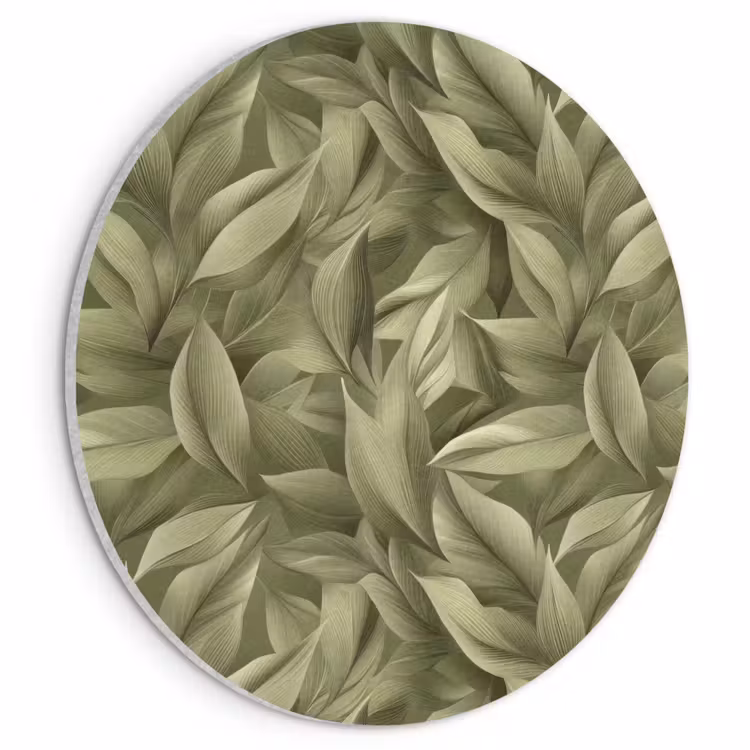 Akoestisch schilderij rond - Bladeren - Modern - Groen — 1