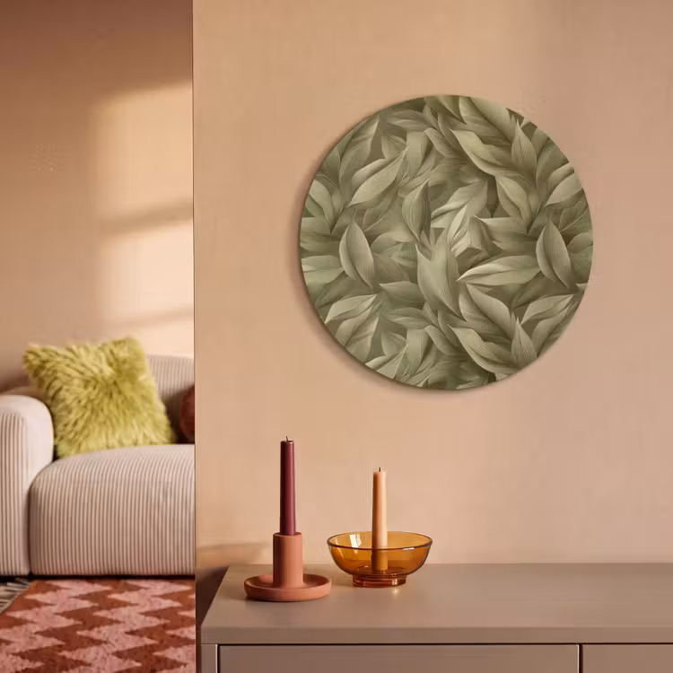 Akoestisch schilderij rond - Bladeren - Modern - Groen — 3