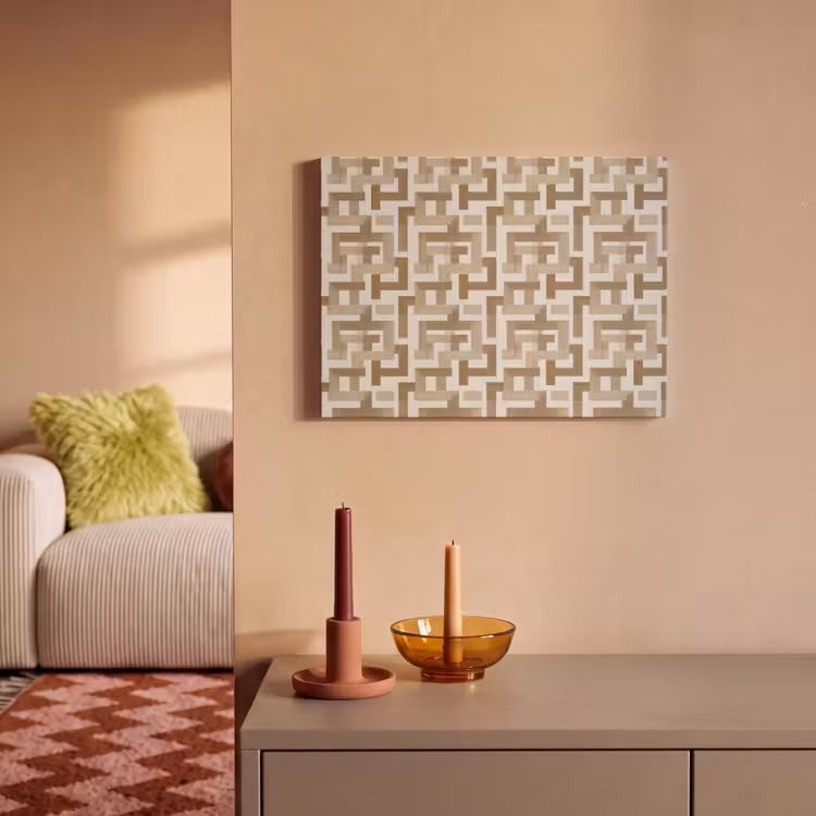 Akoestisch schilderij - Geometrisch - Retro - Bruin — 2