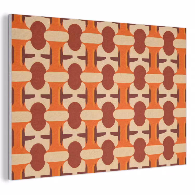 Akoestisch schilderij - Geometrisch - Retro - Oranje — 1