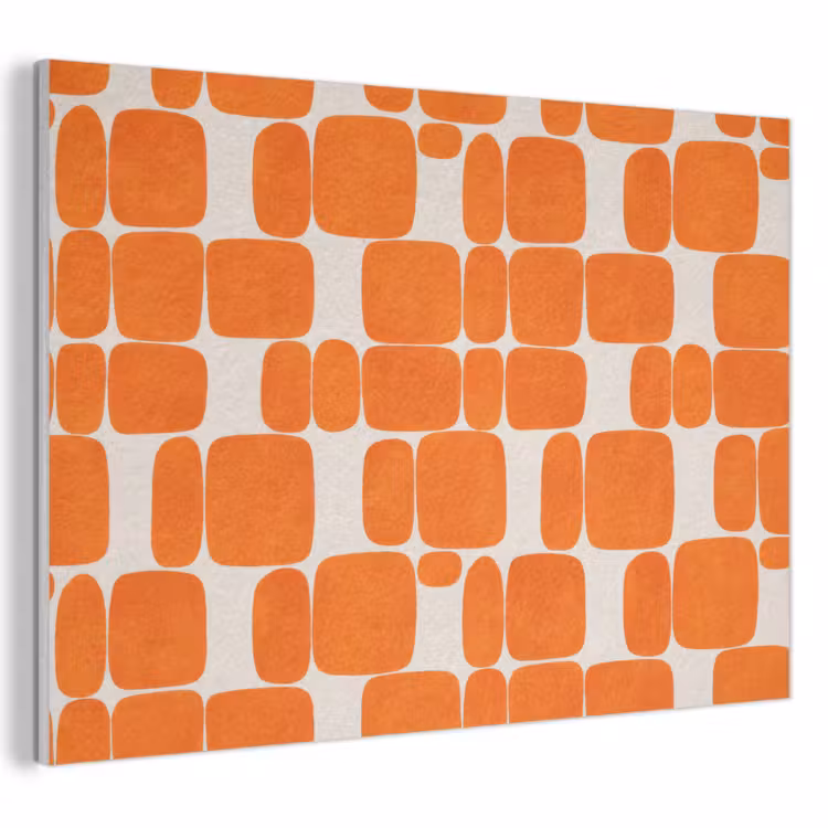 Akoestisch schilderij - Patroon - Retro - Oranje — 1