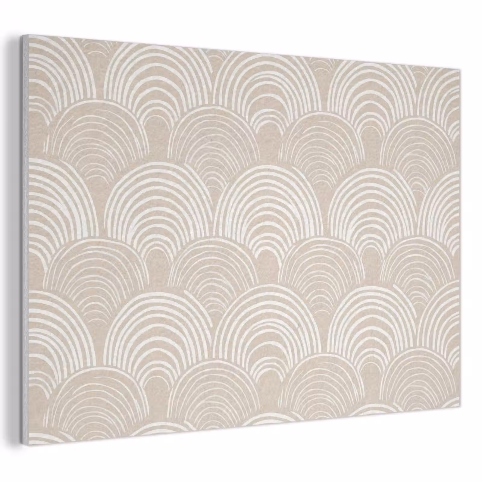 Akoestisch schilderij - Golven - Structuur - Beige — 1