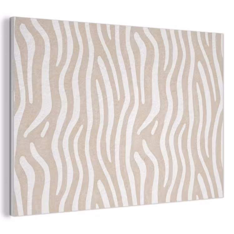 Akoestisch schilderij - Abstract - Zebra - Beige — 1