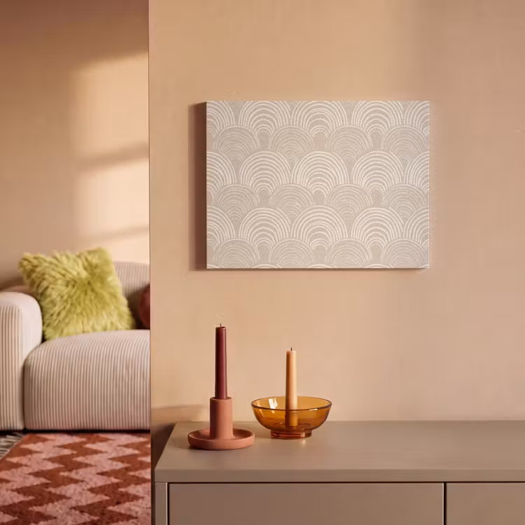 Akoestisch schilderij - Golven - Structuur - Beige — 2