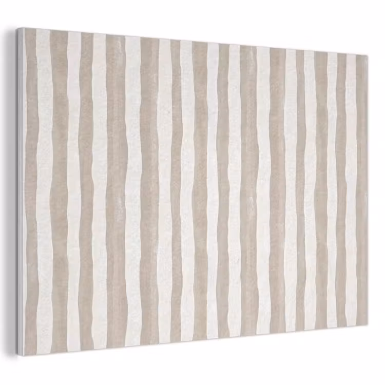 Akoestisch schilderij - Minimalistisch - Strepen - Beige — 1