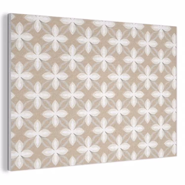 Akoestisch schilderij - Patroon - Symmetrisch - Beige — 1