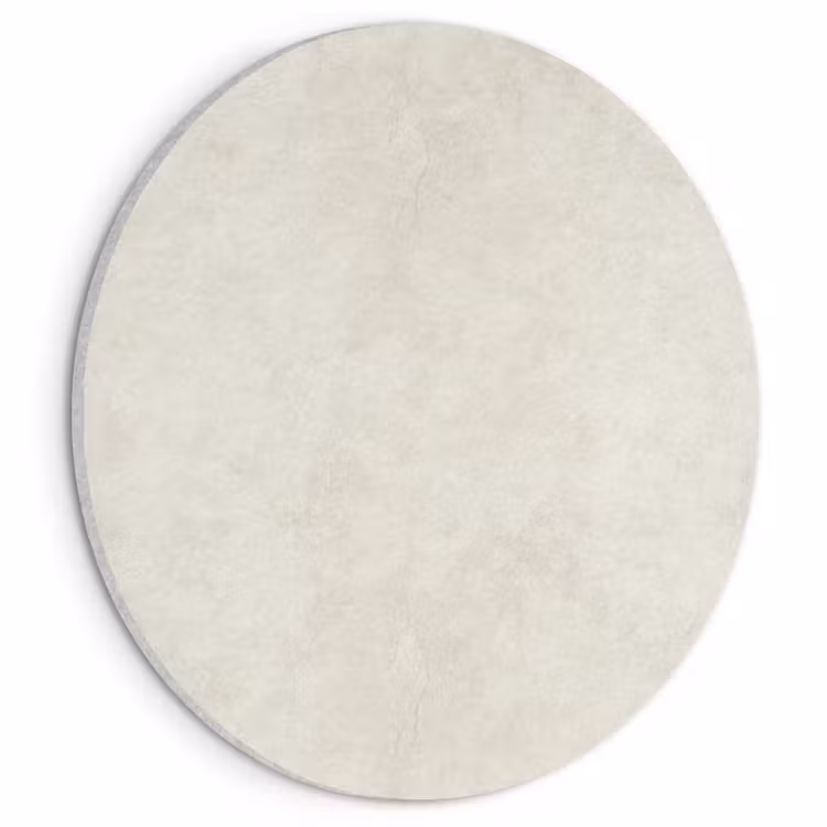Akoestisch schilderij rond - Crème - Egaal - Beton — 1