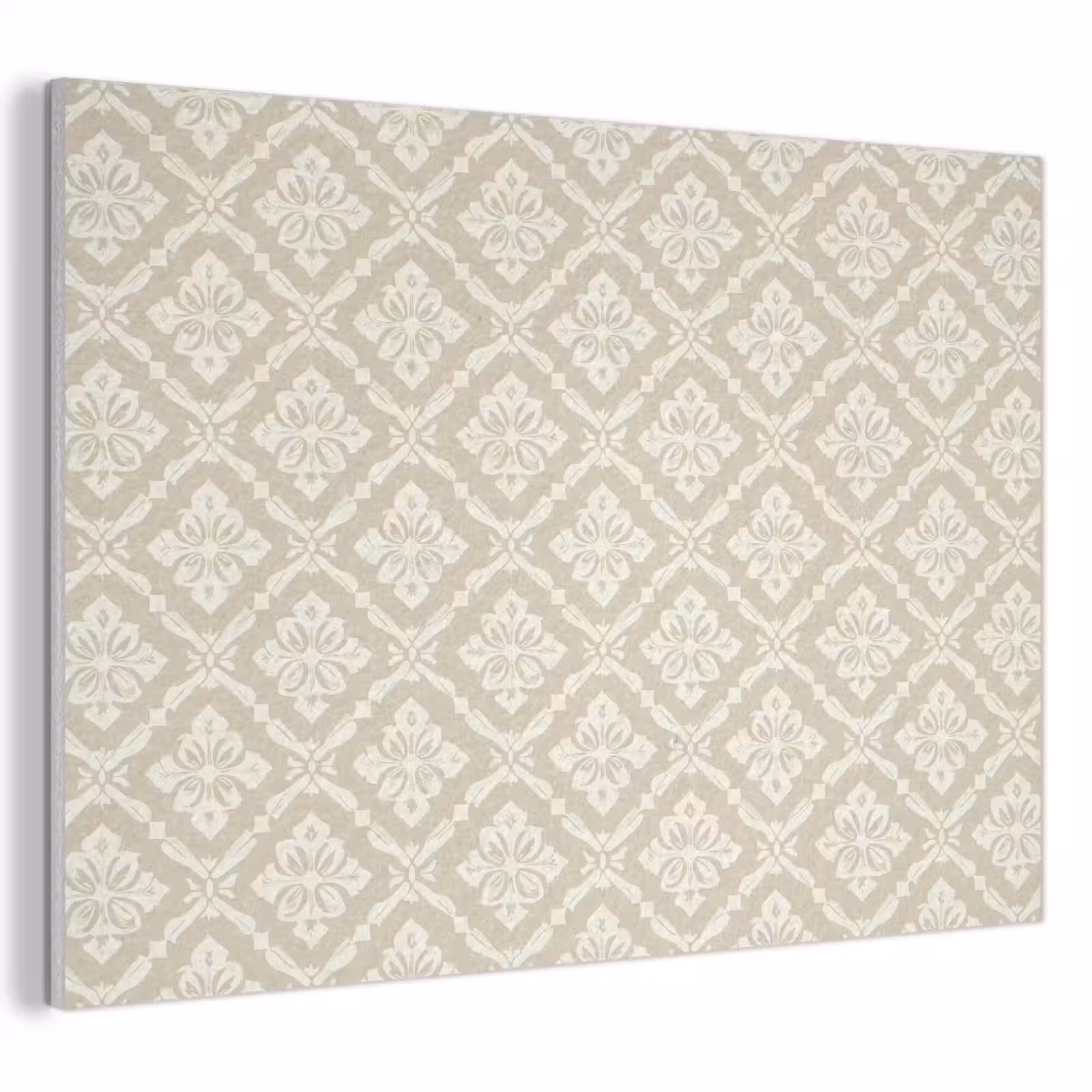 Akoestisch schilderij - Floraal - Ornament - Beige — 1