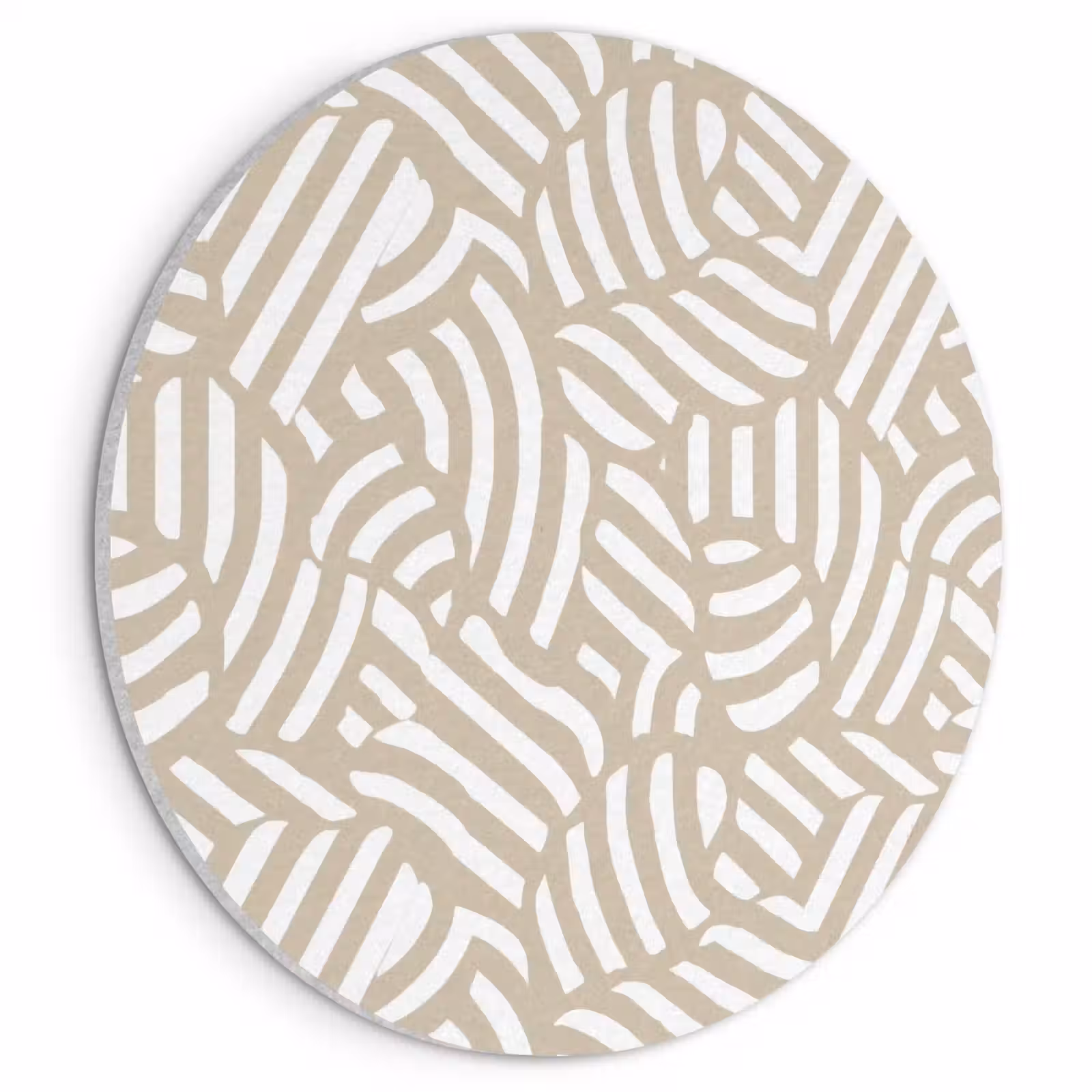 Akoestisch schilderij rond - Abstract - Modern - Beige — 1