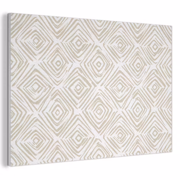 Akoestisch schilderij - Abstract - Ruit - Beige — 1