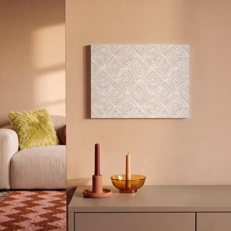 Akoestisch schilderij - Abstract - Ruit - Beige — 2