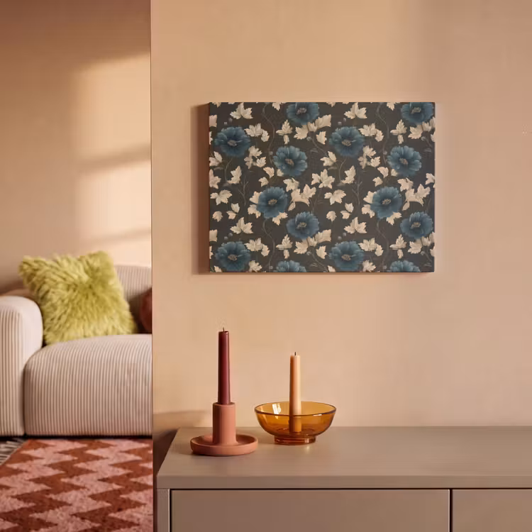 Akoestisch schilderij - Botanisch - Bloemen - Blauw — 2