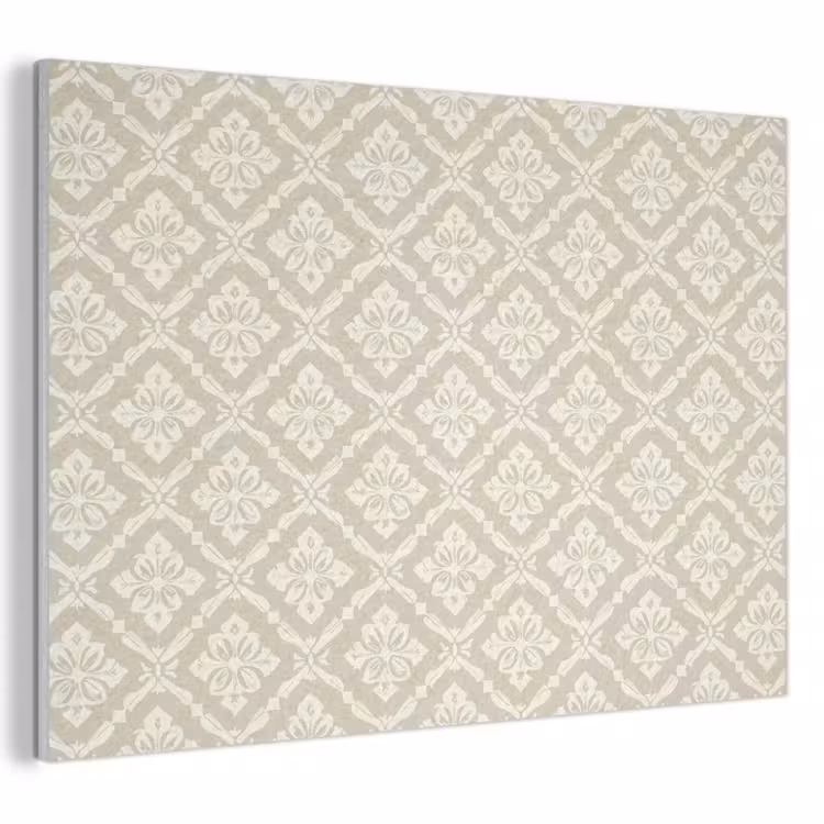 Akoestisch schilderij - Floraal - Ornament - Beige — 1