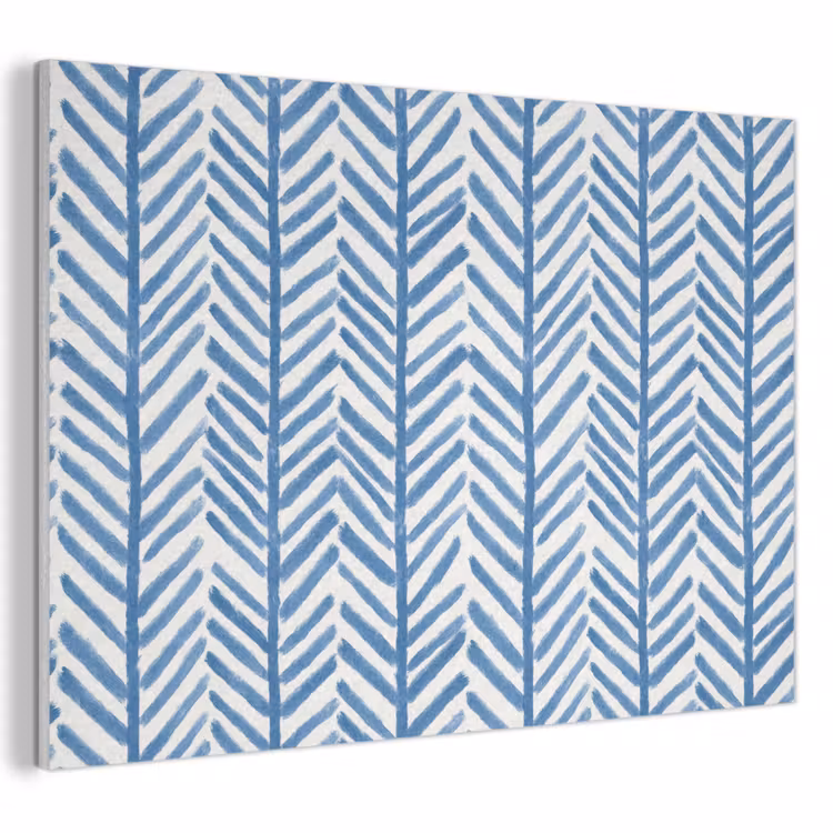 Akoestisch schilderij - Patroon - Streep - Blauw — 1