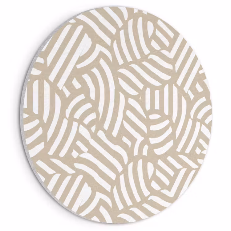 Akoestisch schilderij rond - Abstract - Modern - Beige — 1