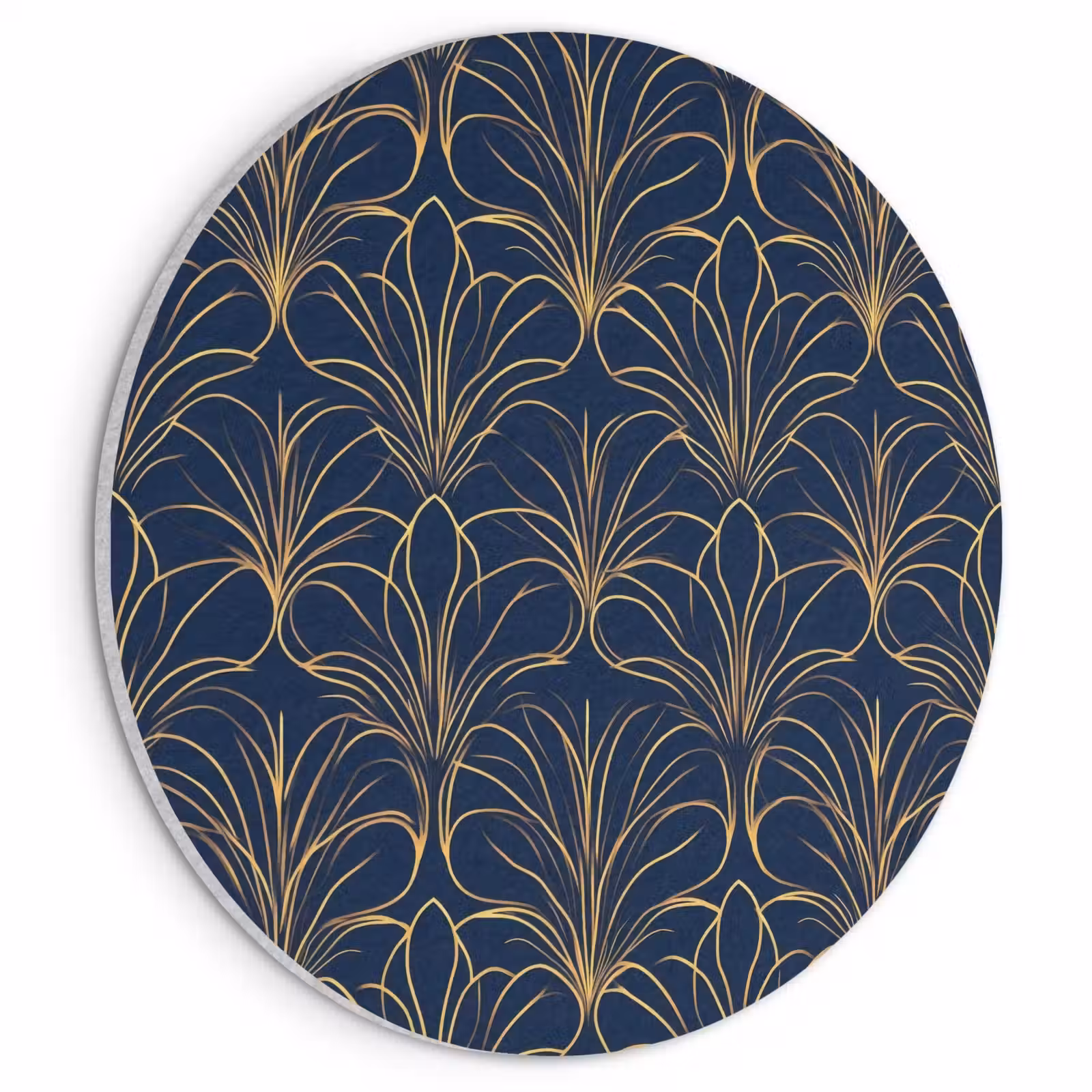 Akoestisch schilderij rond - Deco - Waaier - Blauw — 1