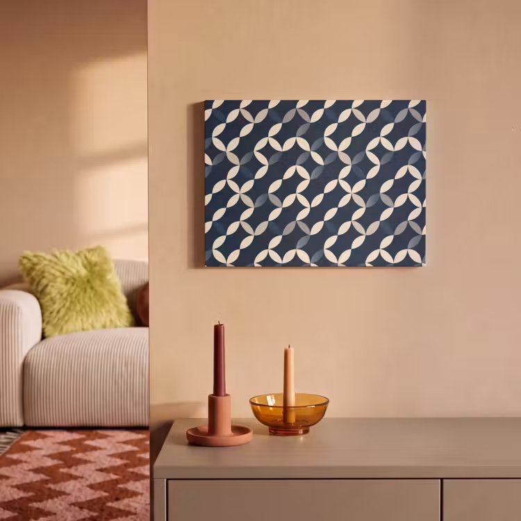 Akoestisch schilderij - Abstract - Patroon - Blauw — 2