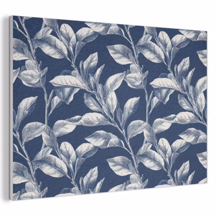 Akoestisch schilderij - Botanisch - Patroon - Blauw — 1