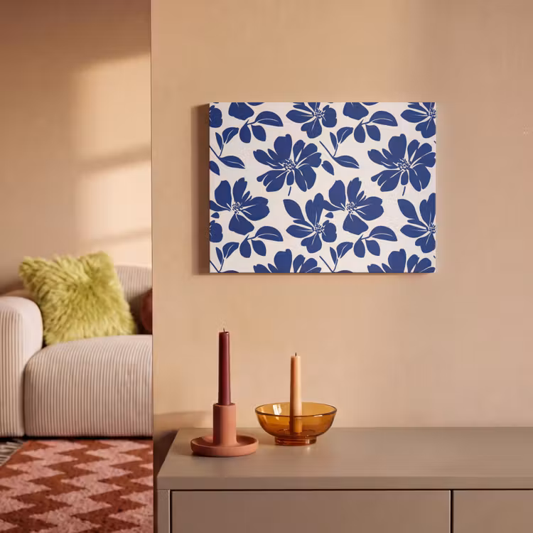 Akoestisch schilderij - Floraal - Modern - Blauw — 2