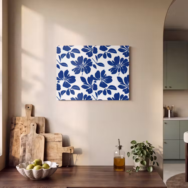 Akoestisch schilderij - Floraal - Modern - Blauw — 3