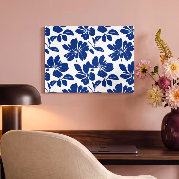 Akoestisch schilderij - Floraal - Modern - Blauw — 4