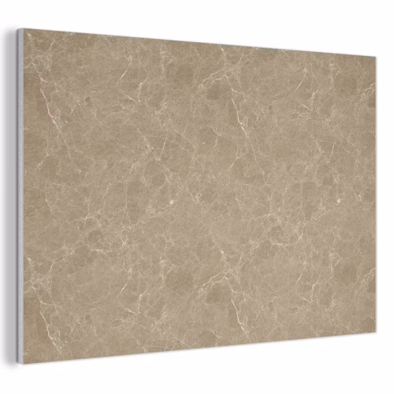 Akoestisch schilderij - Beige - Marmer - Witte aders — 1