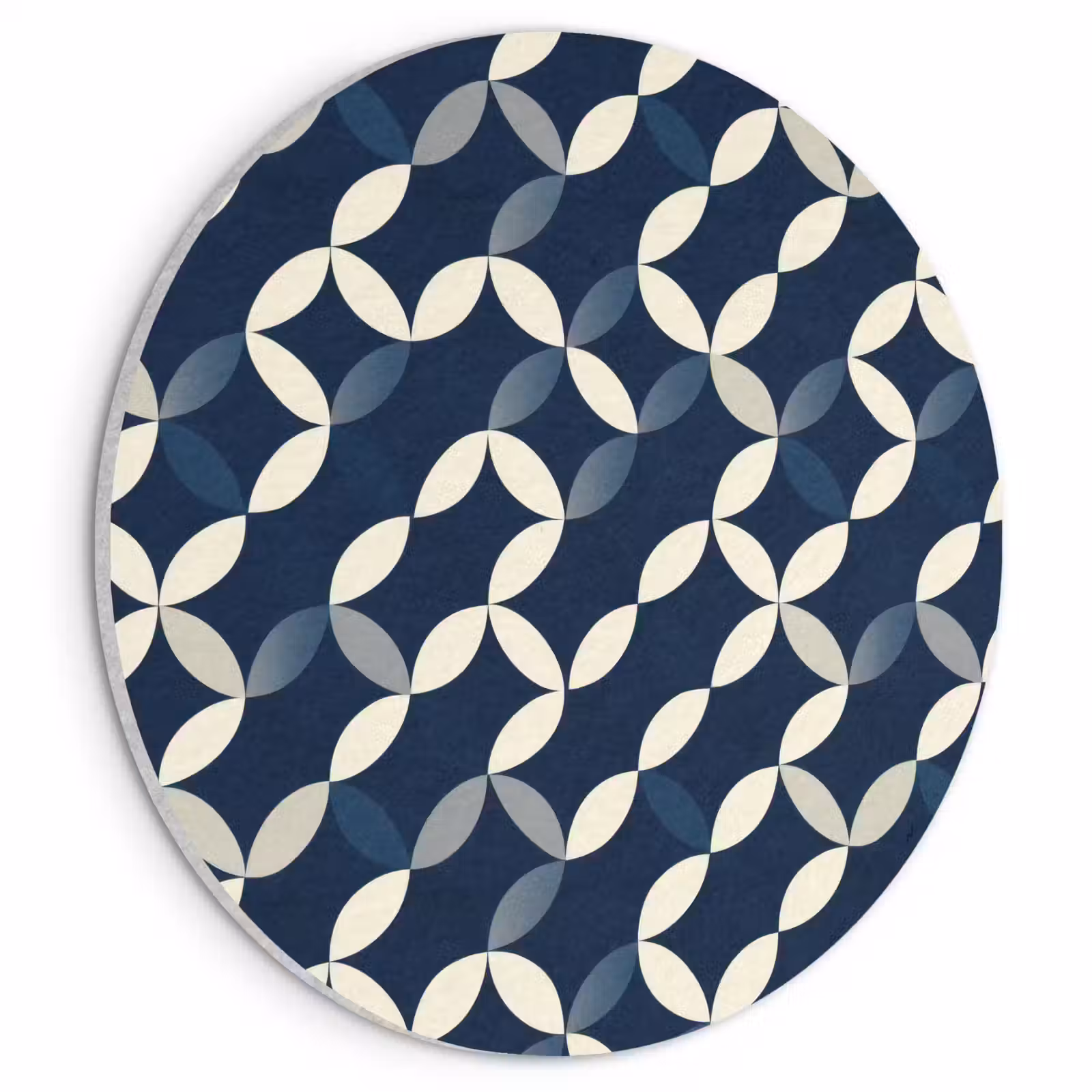 Akoestisch schilderij rond - Abstract - Patroon - Blauw — 1