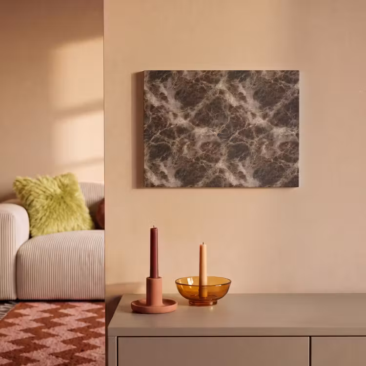 Akoestisch schilderij - Bruin - Goud - Marmer — 2
