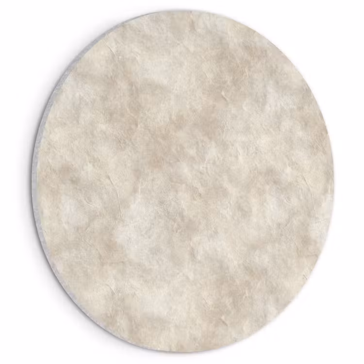 Akoestisch schilderij rond - Beige - Reliëfstructuur - Natuursteen — 1
