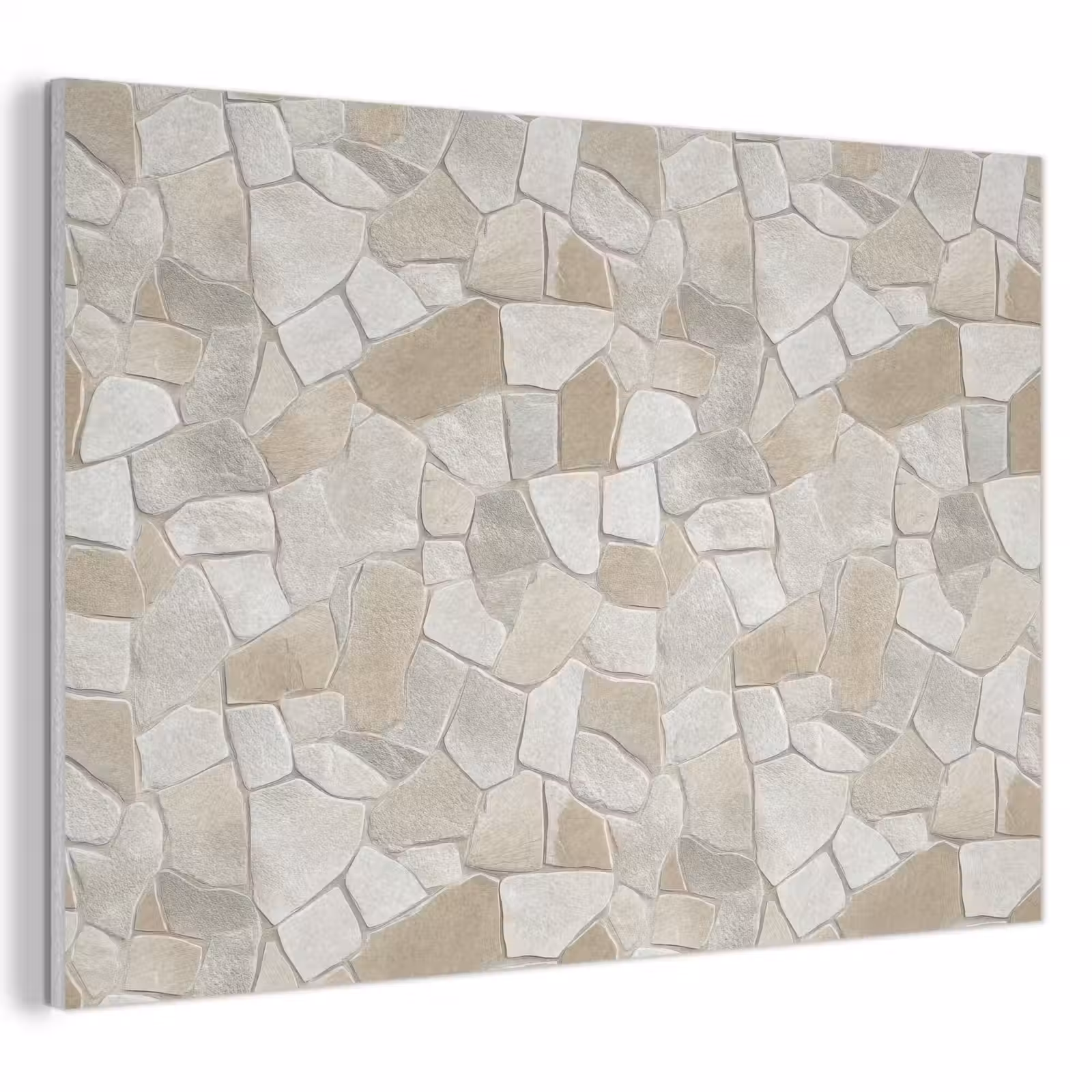 Akoestisch schilderij - Mozaïek - Stenen - Beige — 1