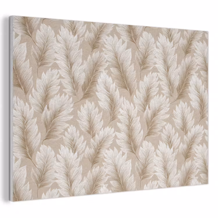 Akoestisch schilderij - Botanisch - Patroon - Beige — 1