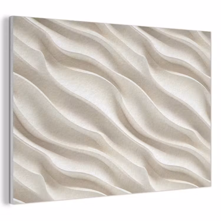 Akoestisch schilderij - Diagonaal - Golven - Crème — 1