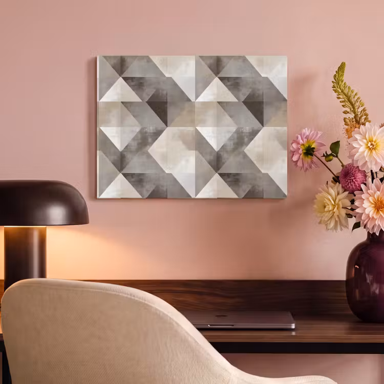 Akoestisch schilderij - Geometrisch - Motief - Aardetinten — 4