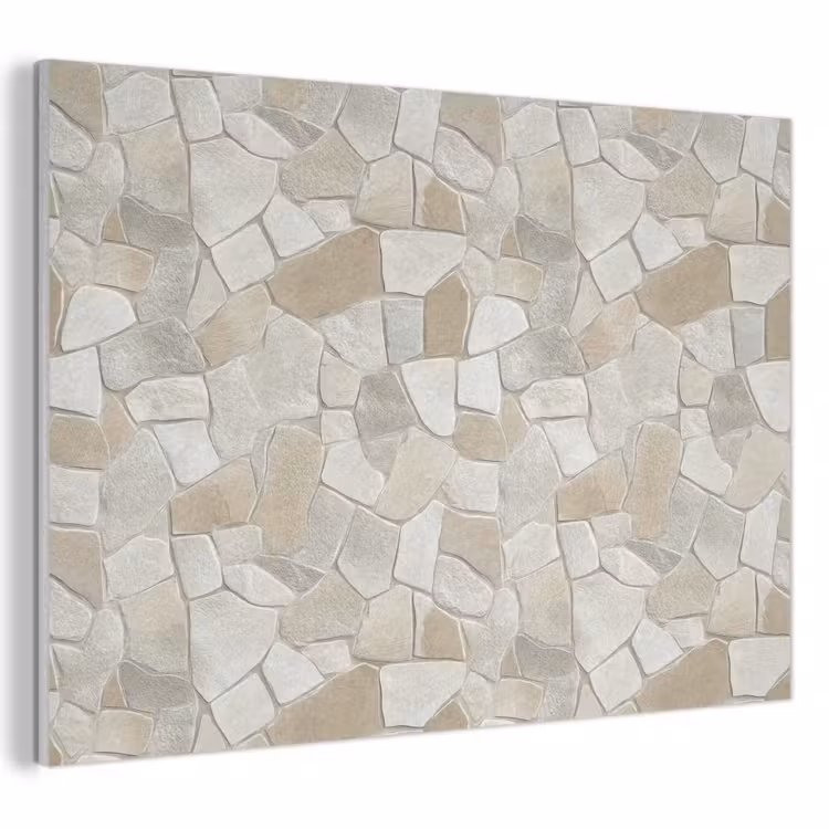 Akoestisch schilderij - Mozaïek - Stenen - Beige — 1