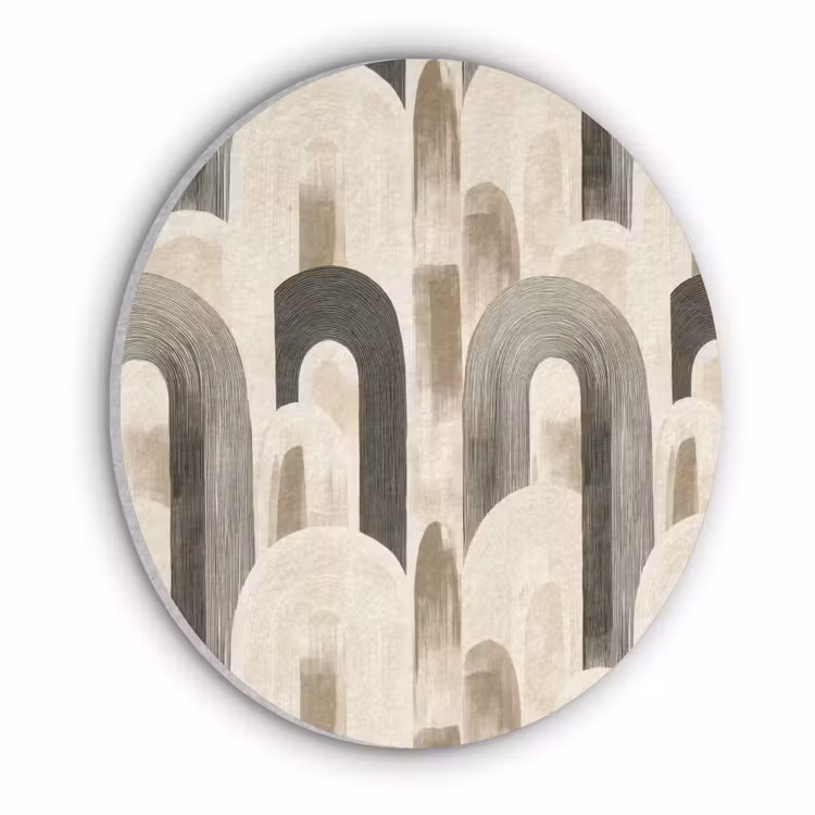 Akoestisch schilderij rond - Abstract - Patroon - Bogen — 1