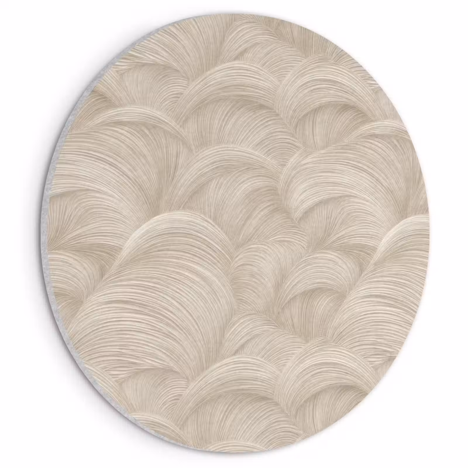 Akoestisch schilderij rond - Bogen - Patroon - Beige — 1
