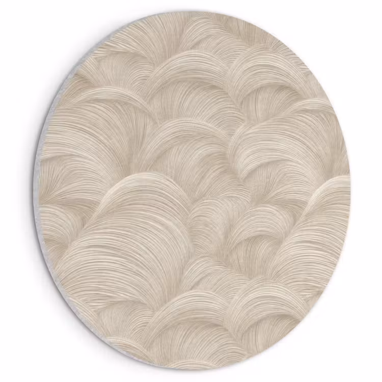 Akoestisch schilderij rond - Bogen - Patroon - Beige — 1
